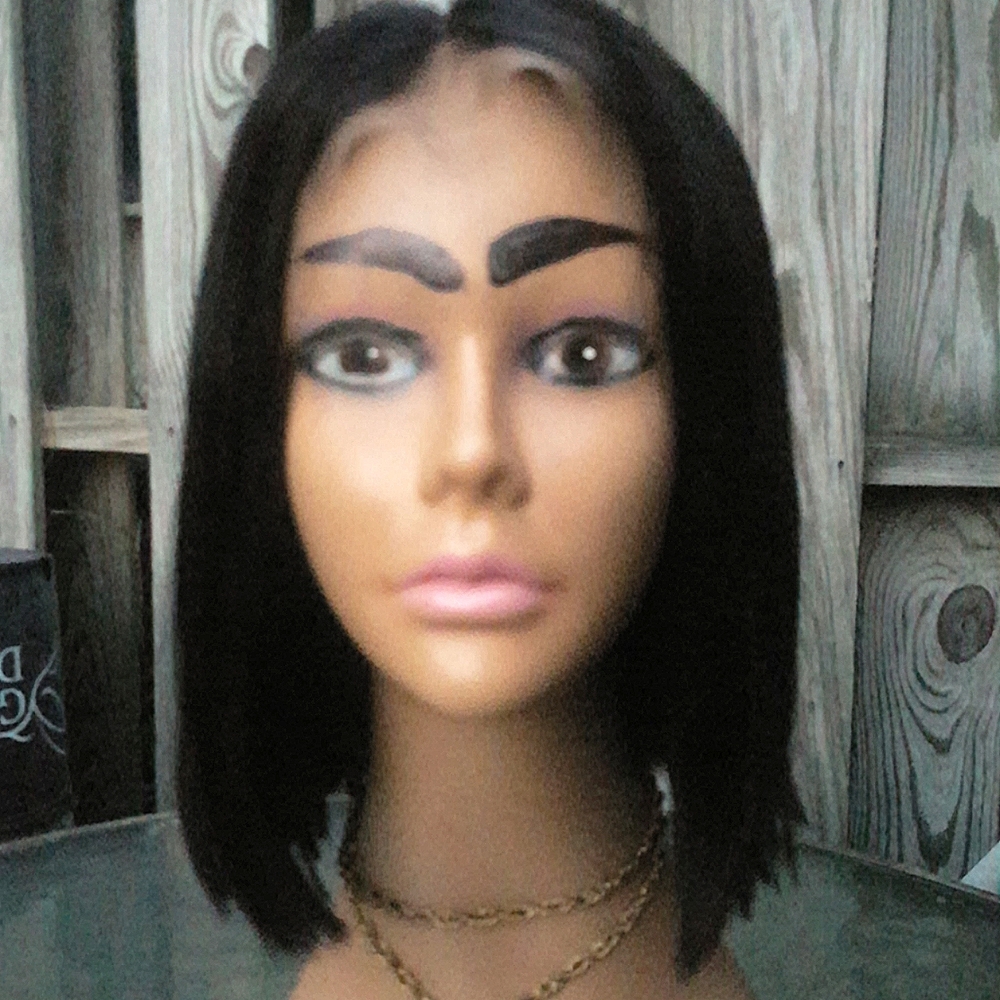 10" Brazilian Virgin Straight Bob 13x4 Lace Front Wig